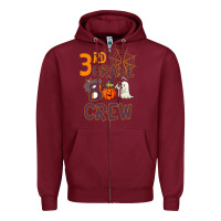 Burgundy 3rd grade boo crew Zipper Hoodie - Bettercallsaul