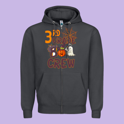 3rd Grade Boo Crew Zipper Hoodie Designed By Bettercallsaul