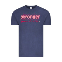Vintage Denim stronger than cancer Vintage Tee - MaliasSmallBusiness