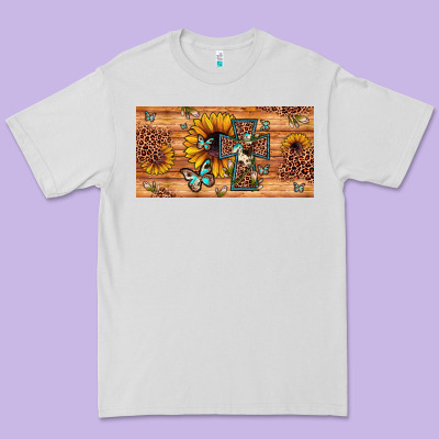 Leopard Cross Butterfly Sunflower Premium Tee Designed By Jahusdesignshop