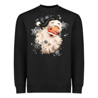 Black white christmas santa claus Heavyweight Sweatshirt - MaliasSmallBusiness