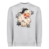 White Christmas Santa Claus Heavyweight Sweatshirt | Teevron