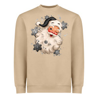 Mushroom white christmas santa claus Heavyweight Sweatshirt - MaliasSmallBusiness