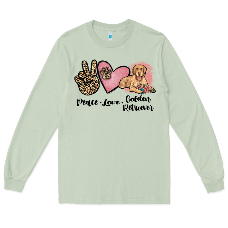 Peace Love Golden Retriever Long Sleeve Tee by JahusDesignShop | Teevron
