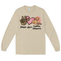 Mushroom peace love golden retriever Long Sleeve Tee - JahusDesignShop