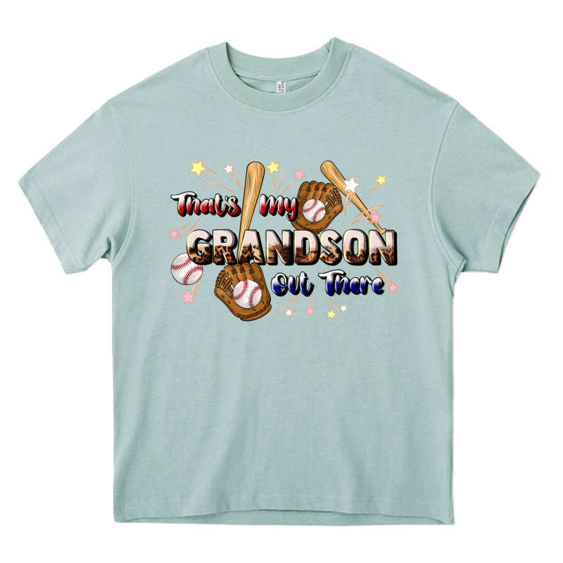 That's My Grandson Out There Baseball Heavy Core Tee by JahusDesignShop | Teevron