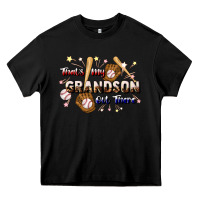 Black that's my grandson out there baseball Heavy Core Tee - JahusDesignShop