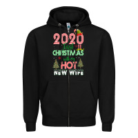 Black 2020 First Christmas With My Hot New Wife Zipper Hoodie - Bettercallsaul
