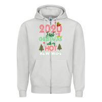 Dove Grey 2020 First Christmas With My Hot New Wife Zipper Hoodie - Bettercallsaul