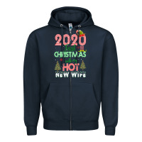 Navy 2020 First Christmas With My Hot New Wife Zipper Hoodie - Bettercallsaul