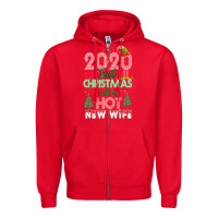 Red 2020 First Christmas With My Hot New Wife Zipper Hoodie - Bettercallsaul