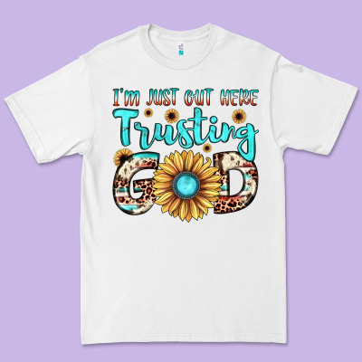 I'm Just Out Here Trusting God Premium Tee Designed By Jahusdesignshop