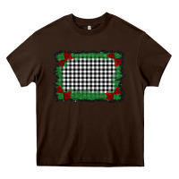 Chocolate Brown christmas black and white background Heavy Core Tee - BarkalooDesign