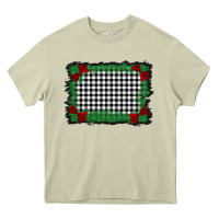 Mossy christmas black and white background Heavy Core Tee - BarkalooDesign