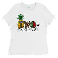 White two fruity birthday cutie Ladies Tee - CowhideDigitalArt
