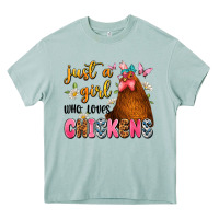 Just A Girl Who Loves Chickens Heavy Core Tee | Teevron