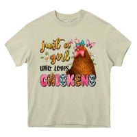 Mossy just a girl who loves chickens Heavy Core Tee - JahusDesignShop