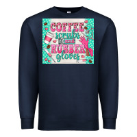 Navy coffee scrubs and rubber gloves Premium Sweatshirt - TumblerDesignByShophia