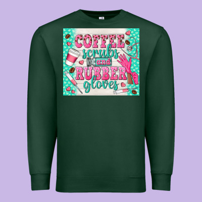 Coffee Scrubs And Rubber Gloves Premium Sweatshirt Designed By Tumblerdesignbyshophia