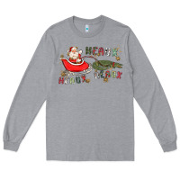 Heather Grey heaux heaux heaux Long Sleeve Tee - MaliasSmallBusiness