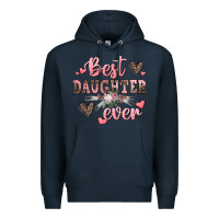Navy best daughter ever mother's day Premium Hoodie - CowGirlArtShop
