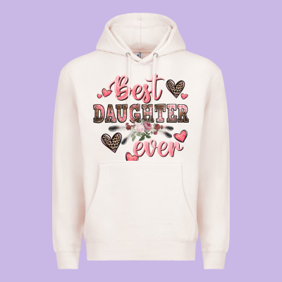 Best Daughter Ever Mother's Day Premium Hoodie Designed By Cowgirlartshop