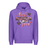 Purple best daughter ever mother's day Premium Hoodie - CowGirlArtShop