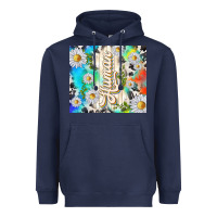 Navy human with daisies Heavyweight Hoodie - TumblerDesignByShophia