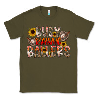 Army Green Busy Raising Ballers Classic Tee - CowhideDigitalArt