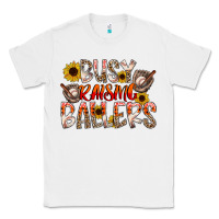 White Busy Raising Ballers Classic Tee - CowhideDigitalArt