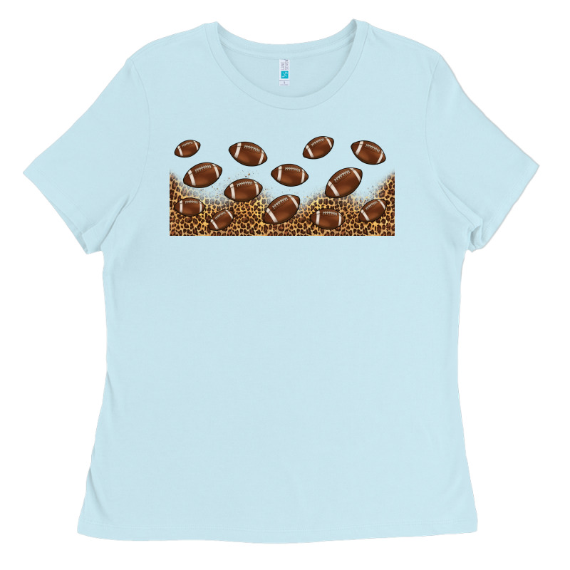Leopard American Football Libbey Glass Ladies Tee by HRA Design Shop | Teevron