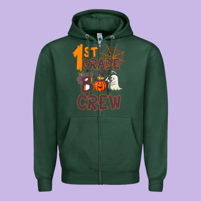 1 St Grade Boo Crew Zipper Hoodie Designed By Bettercallsaul