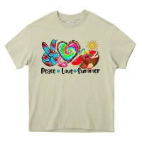 Mossy peace love  summer Heavy Core Tee - AdoDesignShop