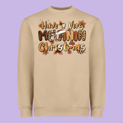 Have A Very Melanin Christmas Heavyweight Sweatshirt Designed By Maliassmallbusiness