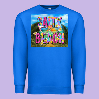 Salty Beach Premium Sweatshirt Designed By Tumblerdesignbyshophia