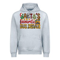 Heather Grey Santa's Favorite Bus Driver Urban Hoodie - BundleAndBundleShop
