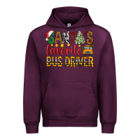 Mauve Wine Santa's Favorite Bus Driver Urban Hoodie - BundleAndBundleShop