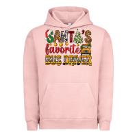 Pigment Salmon Santa's Favorite Bus Driver Urban Hoodie - BundleAndBundleShop