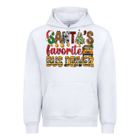 White Santa's Favorite Bus Driver Urban Hoodie - BundleAndBundleShop