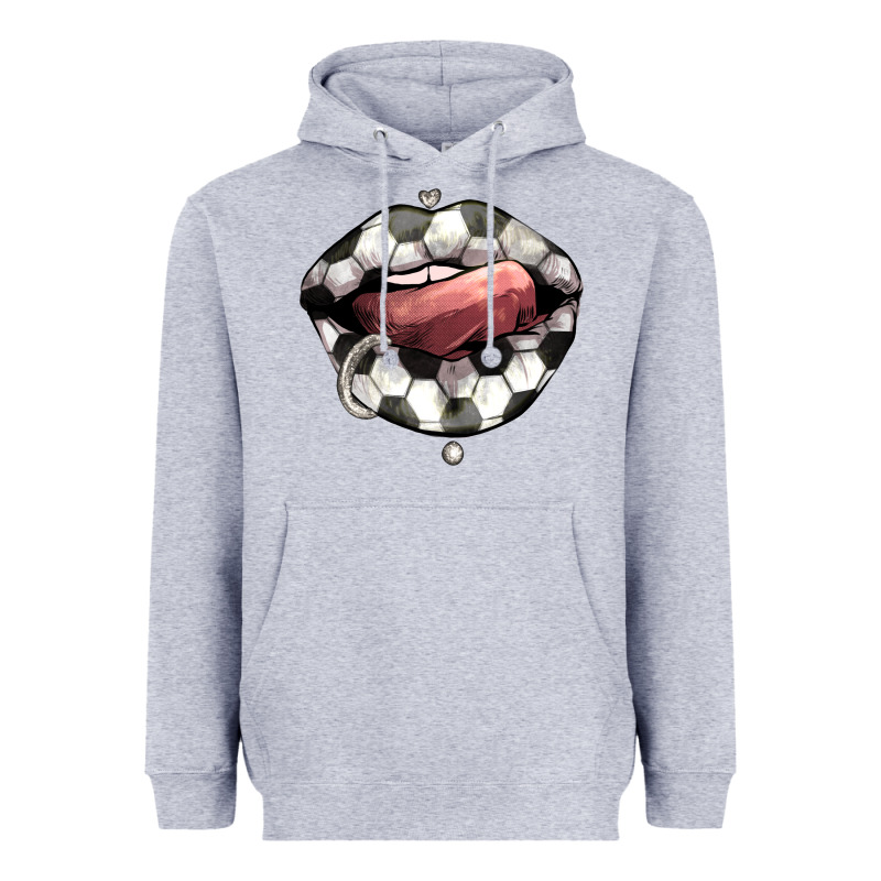 Soccer Lips Heavyweight Hoodie by HowdyJamesFarm | Teevron