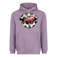 Lavender Soccer lips Heavyweight Hoodie - HowdyJamesFarm