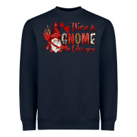 Navy there is gnome one like you Heavyweight Sweatshirt - NancyCooperArtShop