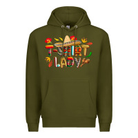 Army Green cinco de mayo lady Premium Hoodie - CowGirlArtShop