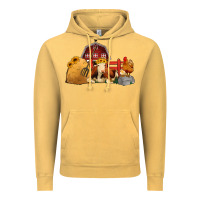 Vintage Mustard Red Barn Farm Animals Vintage Hoodie - Jasminsmagicworld