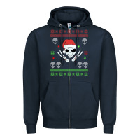Alien Ugly Christmas Zipper Hoodie | Teevron