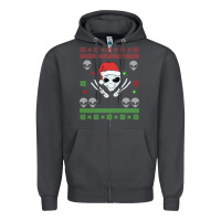 Smoke alien ugly christmas Zipper Hoodie - Bettercallsaul
