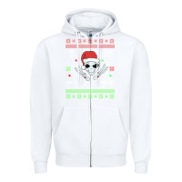 White alien ugly christmas Zipper Hoodie - Bettercallsaul