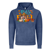 Vintage Denim hello fall heifer cow Vintage Hoodie - RanaPortraitStore