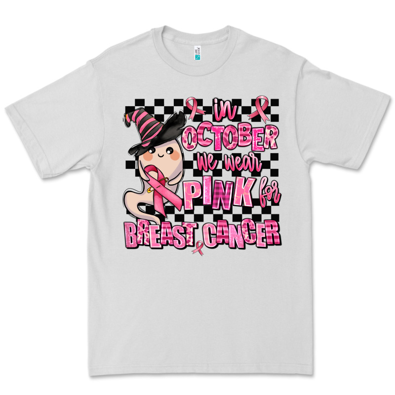 In October We Wear Pink For Breast Cancer Premium Tee by AdoDesignShop | Teevron