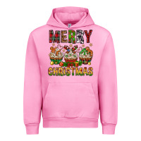 Fuchsia Pink merry christmas with cupcake bbs Urban Hoodie - BundleAndBundleShop
